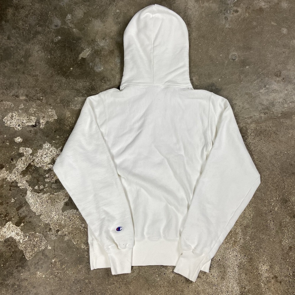 Champion Reverse Weave Sweatshirt Size XS White Pullover Hoodie - Picture 2 of 7